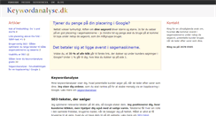 Desktop Screenshot of keywordanalyse.dk